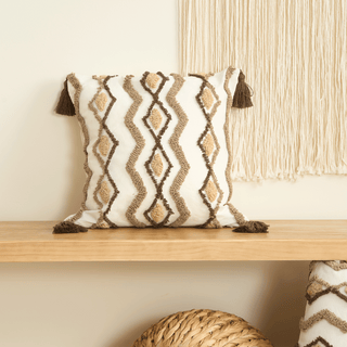 Copricuscino per Divano con Nappe Boho