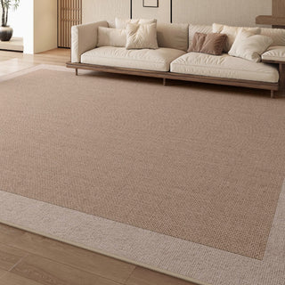 Tappeto Easy Clean Classico con bordo bicolore, anti-rovesciamento, adatto agli animali, minimalista, per soggiorno