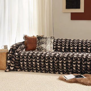 Copridivano in pelliccia sintetica Luxe Warmth