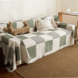 Fodera per divano in cotone patchwork