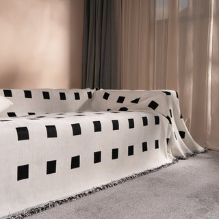 Fodera per divano reversibile Checkered Onyx Comfort - Vendita Finale