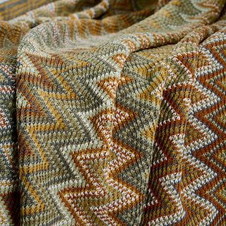 Plaid in maglia a zigzag