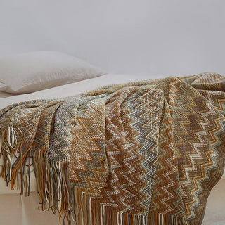 Coperta a maglia a zigzag