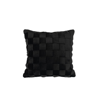 Cuscino quadrato in velluto nero