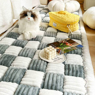 Grande materassino quadrato in tartan per cani e gatti
