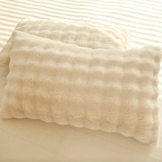 Set lenzuola in pelliccia sintetica di coniglio addensata Puffy Comfort