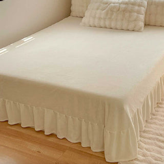 Set lenzuola in pelliccia sintetica di coniglio addensata Puffy Comfort