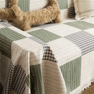 Coperta patchwork in cotone per copridivano