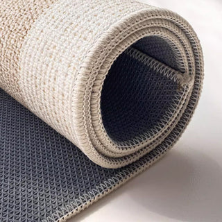 Tappeto facile da pulire, con bordo naturale in iuta, resistente, antiscivolo, adatto agli animali domestici, zerbino minimalista per corridoio e interni