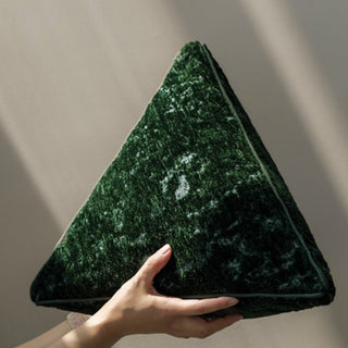 Cuscino triangolare Velvet Moss