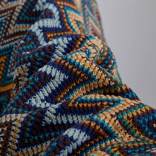 Coperta a maglia a zigzag