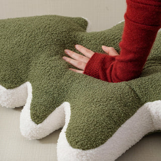 Cuscino per albero di Natale perfetto per le vacanze, arredamento verde, design accogliente e divertente