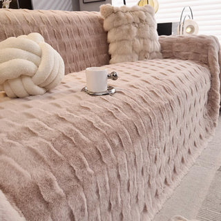 Copridivano ultra morbido, colori neutri e nudi, comfort di lusso senza tempo e design accogliente per stile e calore tutto l'anno