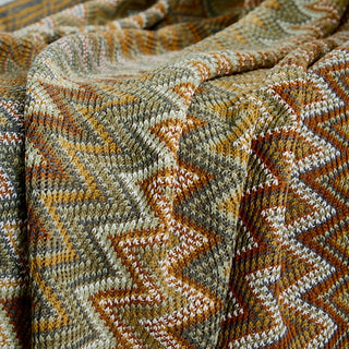 Coperta a maglia a zigzag