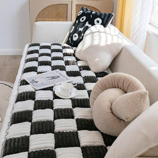 Grande materassino quadrato in tartan per cani e gatti