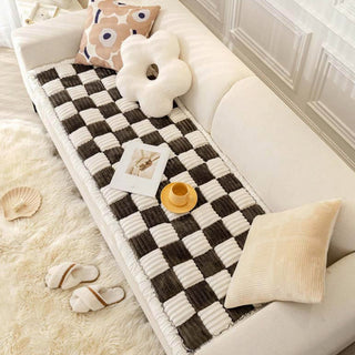 Grande materassino quadrato in tartan per cani e gatti