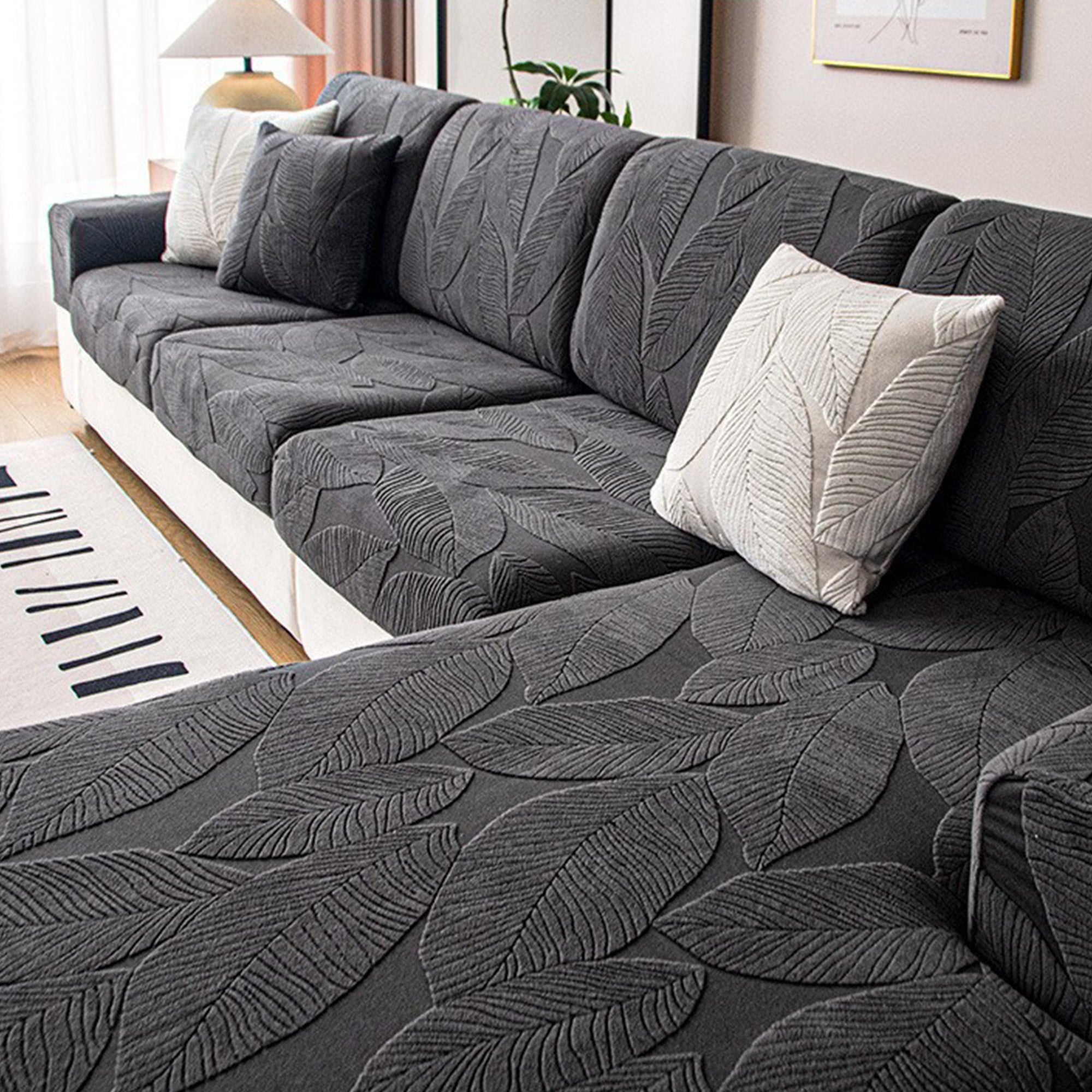UHVUJDUI Copridivano Angolare Impermeabile Copertura Divano 3 2 4 1 Posti Con Penisola, Elasticizzato Salvadivano Forma Di L Antiscivolo Per Cane Gatto Antigraffio(Dark gray,235cm-300cm UHVUJDUI Copridivano Angolare Impermeabile Copertura Divano 3 2 4 1 Posti Con Penisola, Elasticizzato Salvadivano Forma Di L Antiscivolo Per Cane Gatto Antigraffio(Dark gray,235cm-300cm
