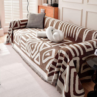 Copridivano / Copertura in stile boho geometrico